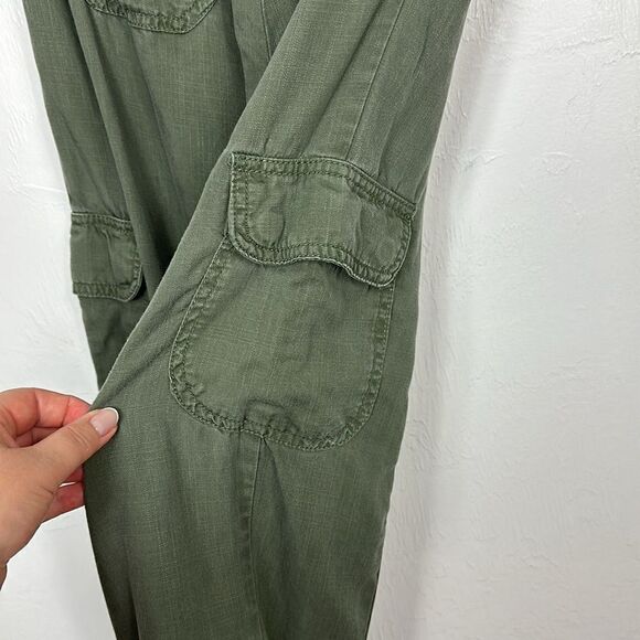❤️Last Chance Knox Rose Boho Olive Green Mid Rise Cargo Joggers Pants Size XS - Picture 3 of 9